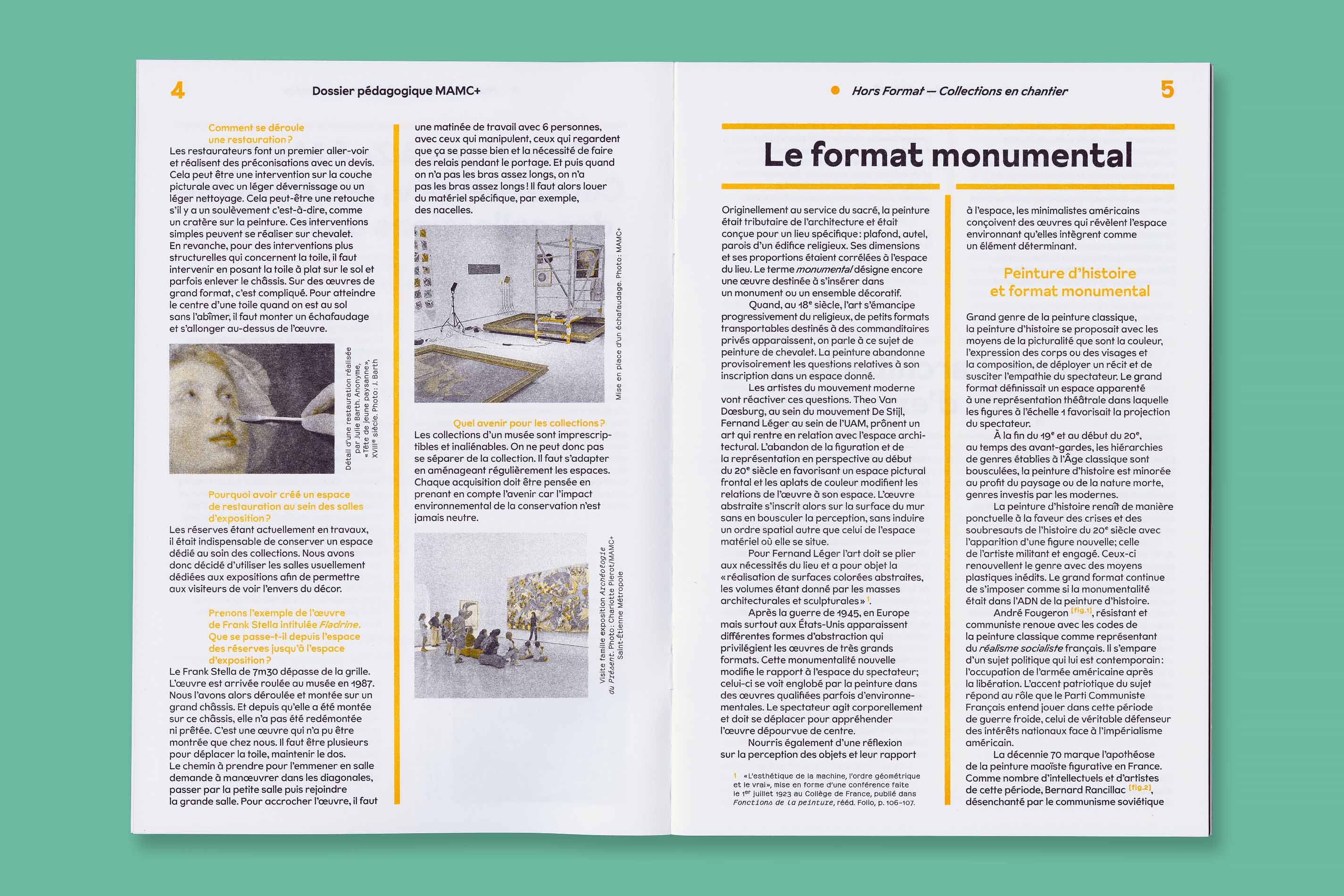 Identité visuelle, design graphique et impression en risographie des fiches et dossier pédagogiques du MAMC+